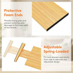 Lifewit 6" High 6 Pack Bamboo Drawer Dividers 33-42cm/13-16.5" Adjustable Wooden Drawer Organizer for Clothes/Utensils, Expandable Drawer Separator for Dresser/Kitchen/Bedroom/Office Organization