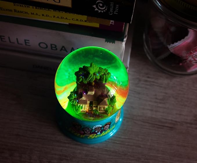 The Golden Girls Shady Pines Light-Up Mini Adult Snow Globe with Swirling Glitter Display