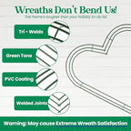 2-Pack 14 Inch Wire Wreath Frame – Heart Metal Wreath Form with Heart Design for DIY Crafts, Floral Projects, and Home Decor – Dark Green Wire Frame for Christmas Holiday & Weddings