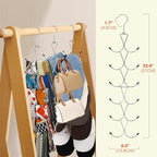 Scarf Hanger 2 Pack 24 Storages,Purse Hanger with 360 Swivel Hook,Scarf Organizer Scarf Hangers for Closet,for Scarves, Shawl,Belt,Purse & Baseball Cap