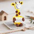 Handmade Positive Crochet Animals Gifts for Her/Him/Women/Men, To My Love Emotional Stuffed Giraffe Thank You Present Gift for Anniversary, Weeding, Christmas, Valentines, Birthday and Special days