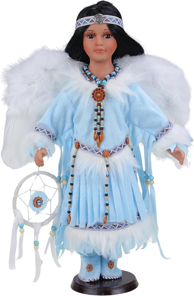 KINNEX COLLECTIONS SINCE 1997 16" Collectible Native American Indian Porcelain Doll (Sonia) D16763