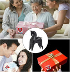 Cynkeyee Black Horse Statue Home Decor - Modern Abstract Horse Statues, Minimalist Decor Matte Black Horses Gift for Living Room Centrepiece Knick Knacks for Shelves 11.5x4.25x8.5 Inch