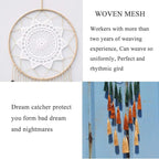 Dream Catchers for Teens Girl Bedrooms Decor Boho Nightmare Crochet Sun Floral Woodland Traditional Dreamcatcher Windchime for Boy Room Decorations, Baby Shower, Toddler Crib,Gold Green Orange