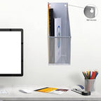 YBM HOME Mesh Steel Magazine File Holder (12, Silver)
