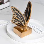 Vintage Brass Butterfly Bookends,Resin Book Ends for Shelves,Heavy Duty Decorative Bookends,Creative Book Stopper Holder Decor for Desk Home Office,Shelf Decoration,Gifts for Mother's Day
