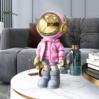 EZ4ENCE Astronaut Statues Spaceman Sculpture Modern Arts Gifts Pink Figurine Ornament Room Decor for Men,Home and Crafts Desktop Accessories Tabletop Decoration, Living Room, Office, Bookshelf…