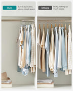 SONGMICS Clothes Hangers, Pack of 60 Plastic Coat Hangers, Space-Saving, Light Gray and Dark Gray UCRP0050G01