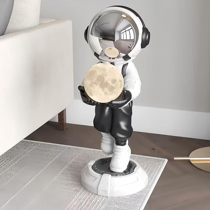 Astronaut Statue, Spaceman Sculpture, Home Decor Sculpture, Cool Metal mask Decoration, Large Spaceman Figurine Decoration