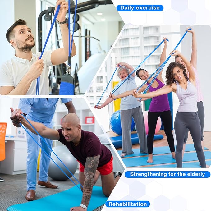 1 Roll Resistance Tubes Exercise Tubing 50ft Exercise Bands Tubing for Therapy, Lower Pilates, Home Workouts, Rehab Core