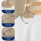SereneLife 150 Pcs Plastic Hangers Gray – Ultra Lightweight Heavy Duty Non Slip Clothes Hanger Set for Coat Shirt Pants Closet Storage Organization Space Saving Durable Clothing Organizer – 11.88 lbs