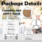 5" Rustic Home Wooden Sign - 'Having A Place To Go Is A Home' Farmhouse Wooden Plaque with Metal Stand, Family Blessing Decor for Housewarming, Office, or Living Room - A10