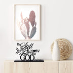 Jetec I Still Remember The Days I Prayed Sign Inspirational Table Blessed Signs Motivational Decor Farmhouse Table Home Centerpieces Faith Wooden Shelf for Living Room Office(Be Still)