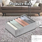 4 Pack Drawer Organizers for Clothing, 7 Grids Foldable Washable Drawer Organizer Clothes, for Folded Clothes, T-shirt, Tank Tops, Camisoles, Underwear, Leggings, Baby Clothes