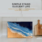 TR-LIFE 4 Pack 10 Inch Large Plate Stands for Display - Gold, Metal Picture Frame Holder Stand + Small Easels for Decorative Plate, Platter, Book, Plaques, Photo, Tabletop Art