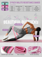 1/3 Yoga Mat Thick, Yoga Kit and Sets for Beginners Include High Density Yoga Mat with Multi-loops Yoga Strap, Yoga Blocks, Booty Resistance Band Set & Door Anchor
