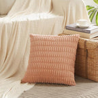 Fancy Homi 4 Packs Decorative Throw Pillow Covers for Living Room Couch Bed, Modern Farmhouse Boho Home Décor Accent Cushion Case, 24" x 24", Peach