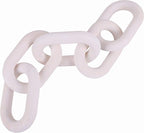 HMASYO White Wood Chain Link Decor, 5-Link Wooden Decorative Chain Home Decor Accents, Coffee Table Decor, Shelf Decor Aesthetic, Modern Bookshelf Table Decorative Objects for Living Room