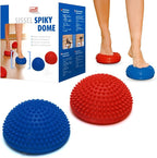 SISSEL Spiky Dome Set of 2 | Balance & Coordination Training Device | 100% Phthalate-Free PVC | Colors: Blue & Red | Foot Massage & Fitness | Supports up to 176 lbs | Ideal for Home Gym & Therapy