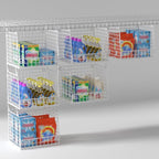 3 Pack Laundry Room Organization and Storage, Hanging Wire Basket for Laundry Closet Wire Shelves, Laundry Closet Organizers and Storage Basket, Heightened Version