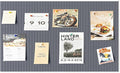 24 x 16 inches Bulletin Board, Decorative Felt Pin Board, 0.35“ Thick Foldable Photo Display Board with Self-Adhesive Tape, Vision Board for School Home Kitchen Office Walls - Dark Grey