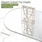 Dewfig Arched Full Length Mirror, 78"x38" Large Floor Mirror with Stand, Oversized Full Body Mirrors for Leaning or Hanging, Wall Mounted Mirrors for Bedroom, Living Room,Dressing Room, White