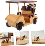 Rustic Car Model Wooden Antique Vehicle Ornament for Home Office Decor Vintage Collectible Car Figurine for Desk and Collectors