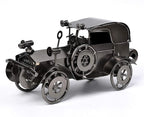 Metal Antique Vintage Car Model Handcrafted Collections Collectible Vehicle for Bar or Home Decor Decoration Great Birthday Gift Bronze Classic Car Model, Large