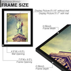 100% Solid Wood 8x10 Picture Frame Set of 3, Black Frame Display Photo 5x7 with Mat or 8 x 10 without Mat, 8by10 HQ Matte Black Frame for Wall - 3 Pack/Black/8"x10"