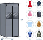 Zilink Garment Bags for Clothes Storage 40" Suit Bags for Closet Storage with Clear Window Space Saving Hanging Garment Bag for Suits, Shirts, Short Skirts, Grey, 2-Pack