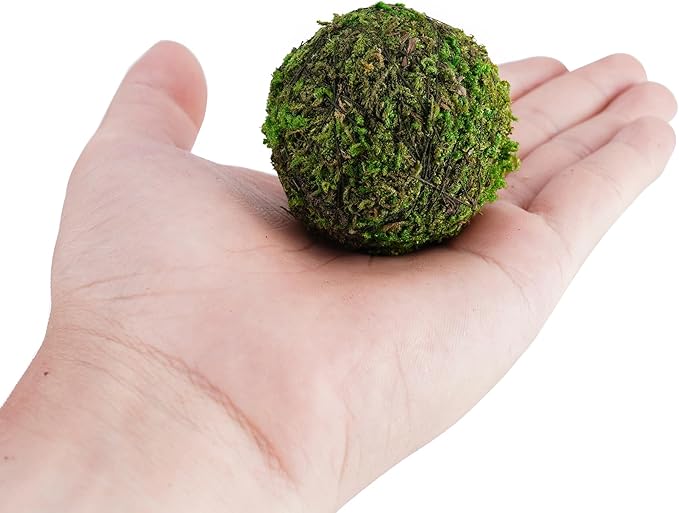 Decorative Moss Balls Set - Fake Moss Balls for Bowl Fillers, Centerpiece Decor, Home Decor, Vase Filler, Wedding Decor, Table Arrangement, Coffee Accents, DIY Crafts (Small - 2"-Set of 12)