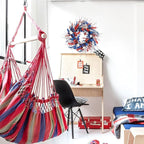22-Inch Artificial 4th of July Wreath for Front Door - A Patriotic Masterpiece with Glitter Red White Blue Stars Tassels for Memorial Day Independence Day Indoor Outdoor Decor