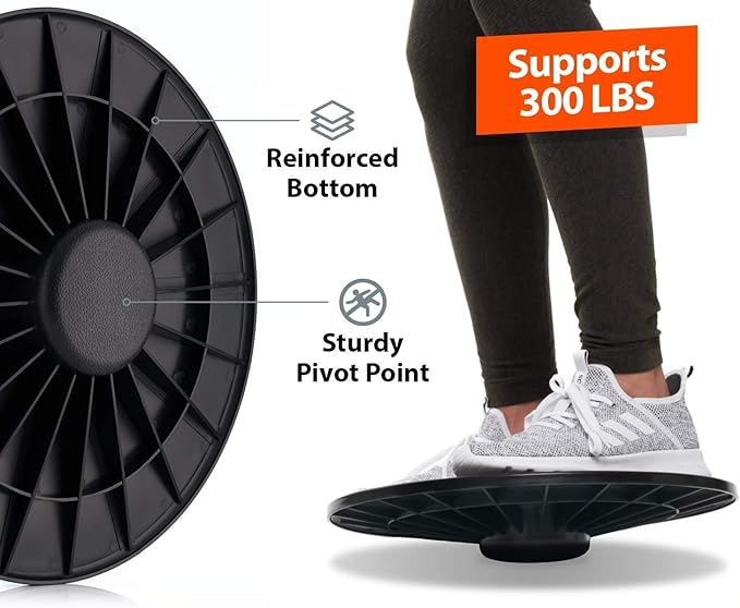 URBNFit Standing Desk Balance Board – Balancing Board for Under Desk- Exercise Balance Stability Trainer, Helps Increase Strength and Flexibility, Full Body Exercise - Office Wobble Boards – 15 Inch