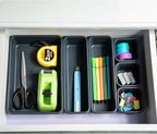BYCY 18 Pcs Drawer Organizers Trays Set for Office Bathroom Dresser Interlocking Dividers Storage Bins Pack (18 Pieces Set)