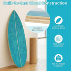 GYMAX Balance Board for Adults, 330LBS Wobble Boards with Storage Rack, Wooden Exercise Balancing Stability Trainer for Improve Balance, Surfing, Skate, Yoga, Skateboarding
