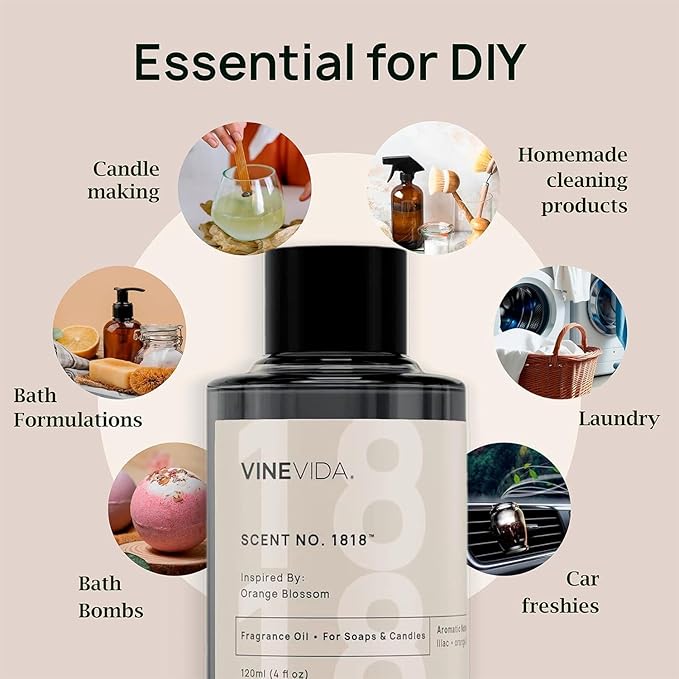 VINEVIDA [4 Fl Oz] Scent NO. 3300 Fragrance Oil for Cold Air Diffusers, Aromatic Notes of Bergamot Geranium Patchouli, Essential Oils for Diffuser Oil Refill & Air Freshener Room Spray