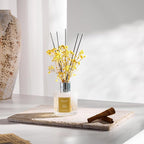 Airkeep Reed Diffuser Set,6.76 fl oz (200 ml) - White Jasmine Oil Diffusers with 8 Reed Sticks, Home Fragrance Reed Diffuser for Bathroom Shelf Decor