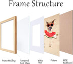 5x7 Picture Frame Natural,5 x 7 Frames with Mat for 4 x 6,Wooden Frame 5x7 with Tempered Glass,5 by 7 Frame Collage Frames Wall or Tabletop, Perfect for Décor Gifts