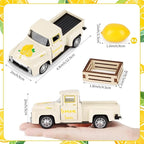 Lemon Decor Vintage Truck Decor with Mini Faux Lemons Summer Table Centerpieces Lemon Tiered Tray Decor for Home Kitchen Farmhouse Shelf Accessories