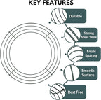 2-Pack 10 Inch Wire Wreath Frame – Round Metal Wreath Form with Ring Design for DIY Crafts, Floral Projects, and Home Decor – Dark Green Wire Frame