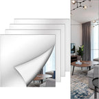 Shiftshade Mirror Wall Full Length,12X14 Inch Unbreakable Mirror Tiles for Bedroom Home Gym Door, Acrylic Mirror Full Body Shatterproof Mirror Stickers for Walls,Mirror Sheets (4pcs)