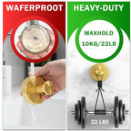 4 Pack Suction Cup Wreath Hanger, New No Drill Suction Cup Hooks for Door Wreaths, Reusable Holder for Glass Window, Door, Fall, Halloween, Christmas, Welcome Sign(Gold)