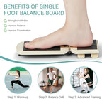 Ankle Foot Strengthener, Sprain Exerciser, Single Leg Balance Board for Stability Training, Posture Corrector, Home Gym Fitness Equipment (Log Color)