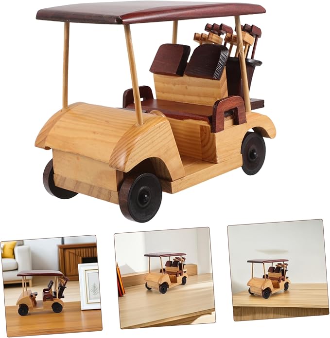 DECHOUS Vintage Vehicle Statue Handcrafted Car Figurine Rustic Car Toy Decorative Ornament for Office