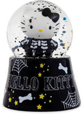 Sanrio Hello Kitty Black Skeleton Mini Light-Up Snow Globe with Swirling Glitter Display | 3 Inches Tall