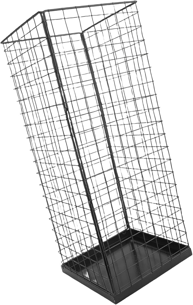 Umbrella Holder, Iron Metal Entryway Storage Rack, Indoor Stand with Hollow Mesh Design for Porch, Office, Home, Umbrellas, Rain Gear & Walking Sticks