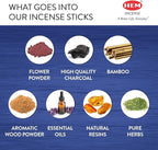 HEM Premium Blue Champa Masala Incense Sticks | Pure Herbs, Wood Powder | Aromatherapy Incense for Stress Relief, Air Purifier & Cleansing | Gift Set - Pack of 12 (15 GMS Each)