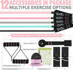 Aihoye Resistance Bands for Working Out, Exercise Bands with Handles, Stretch Bands for Exercise, Workout Bands with Door Anchors for Physical Therapy & Strength Training