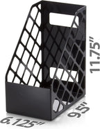Officemate Recycled Large Magazine File, Black, 6 Each (26083)