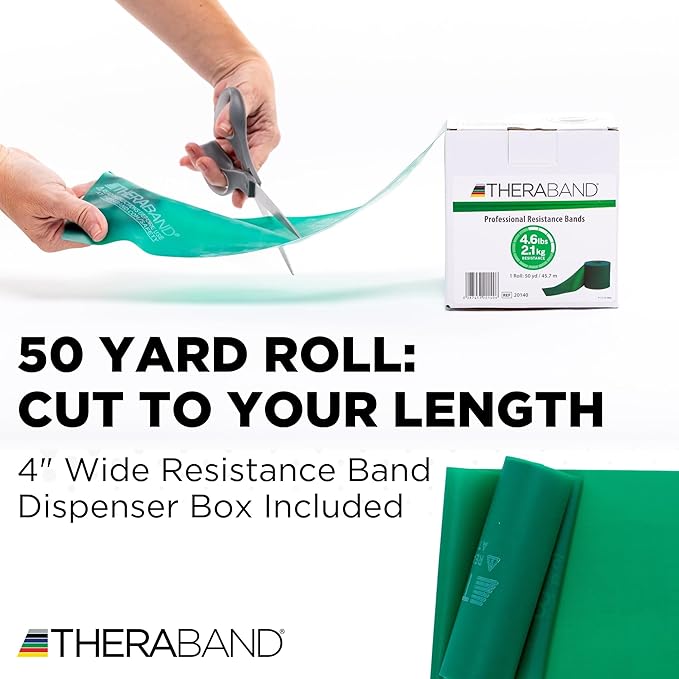 THERABAND Resistance Band, Special Heavy, 50-Yard Roll, Elastic Band for Exercise